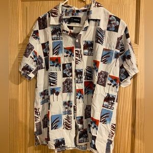 NEW. Button Down Shirt. Tropical.